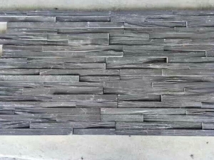 panel de pared de piedra natural interior y exterior de pizarra negra