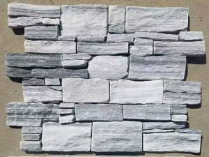 Revestimiento de pared de cemento de cuarzo gris natural
