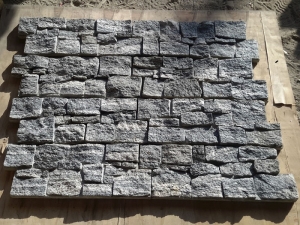 Chapa de piedra de cemento de cuarzo negro exterior natural