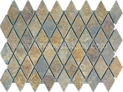 baldosas de mosaico de placa de diamante de pizarra negra