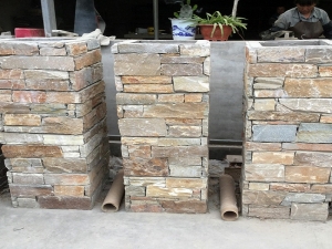oxidado piedra pizarra cultural piedra para pilares de cemento