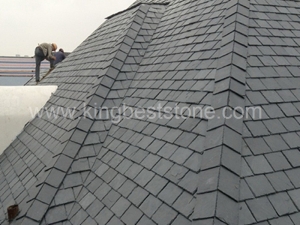 azulejo de pizarra gris negro escamas azulejos de la casa del patrón
