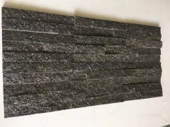 panel de pared cultivado granito negro galaxia dividido
