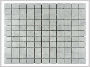 baldosas de mosaico de ladrillo de mármol de bianco carrara