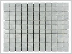 baldosas de mosaico de ladrillo de mármol de bianco carrara