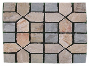 azulejo de piedra cuadrado pavimento de entrada
