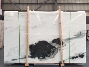 panda chino blanco piso de mármol y revestimiento de paredes